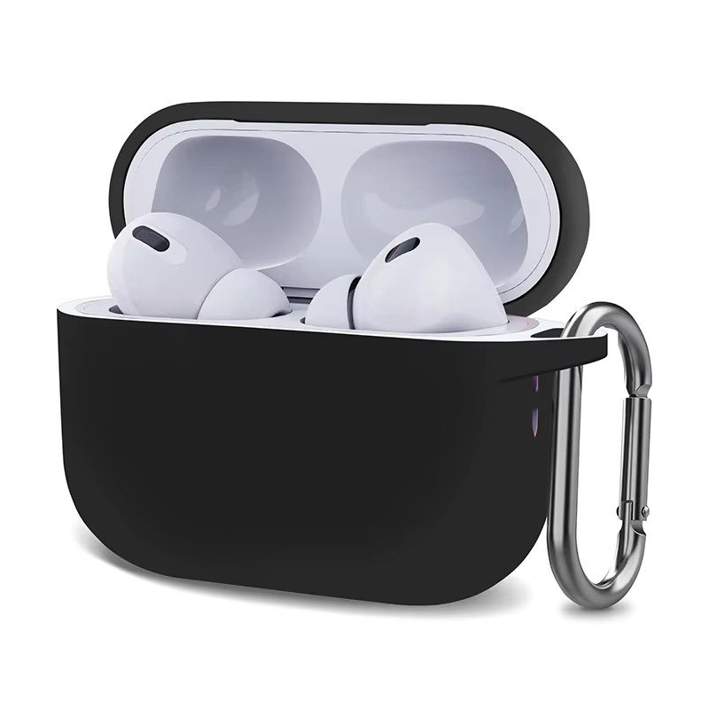 Silikon Schutzhülle für Apple AirPods Pro 2 in Schwarz - Bild 2