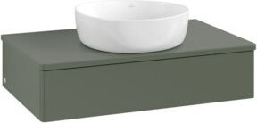V&B Waschtischunterschrank Antao ohne Frontstruktur in Grau lackiert, B/T/H: 80 x 50 x 19 cm - Bild 1