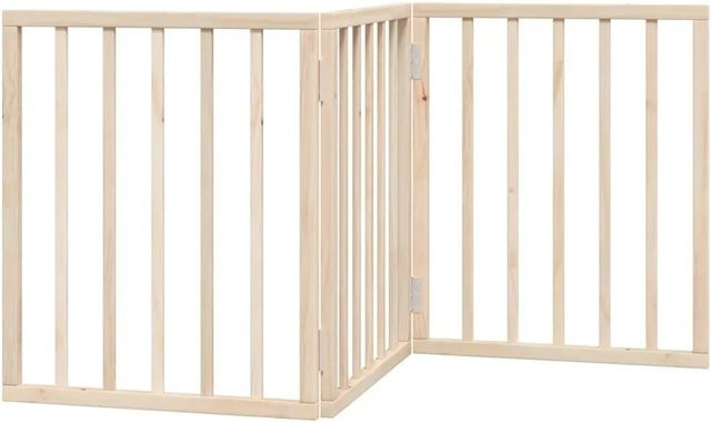 vidaXL Hundegitter aus Pappelholz, faltbar mit 3 Paneelen, Breite: 150 cm - Bild 1