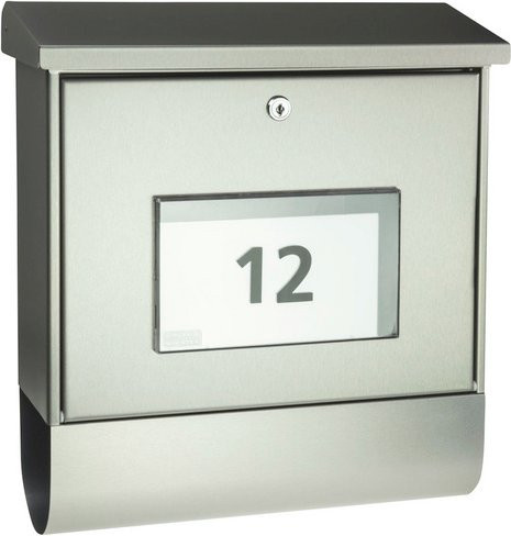 Burg Wächter Briefkasten Malaga aus Edelstahl in Silber - Bild 1