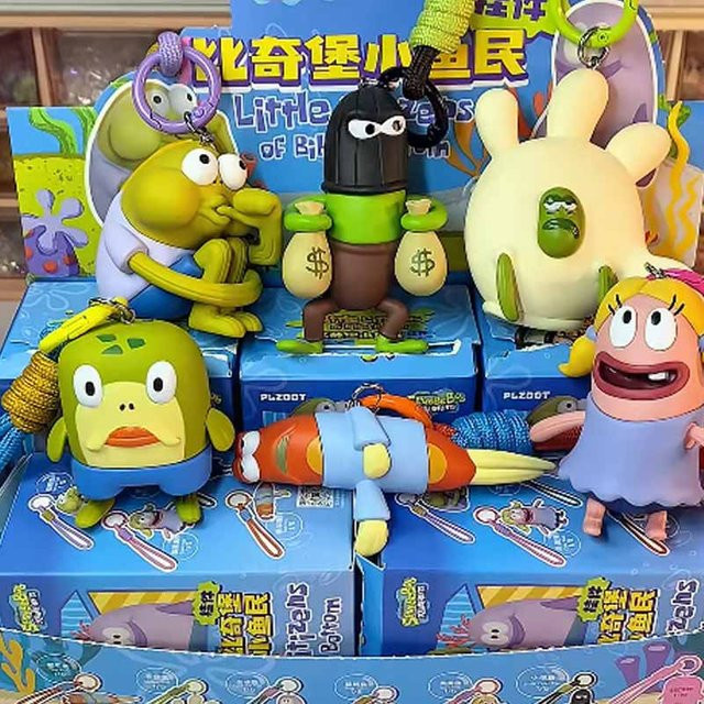 52TOYS SpongeBob Kleine Einwohner von Bikini Bottom, Schlüsselanhänger, Einzelfigur - Bild 1