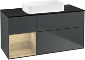 V&B Waschtischunterschrank Finion Wandbeleuchtung in Lackoptik B/T: 120 x 60 cm - Bild 1