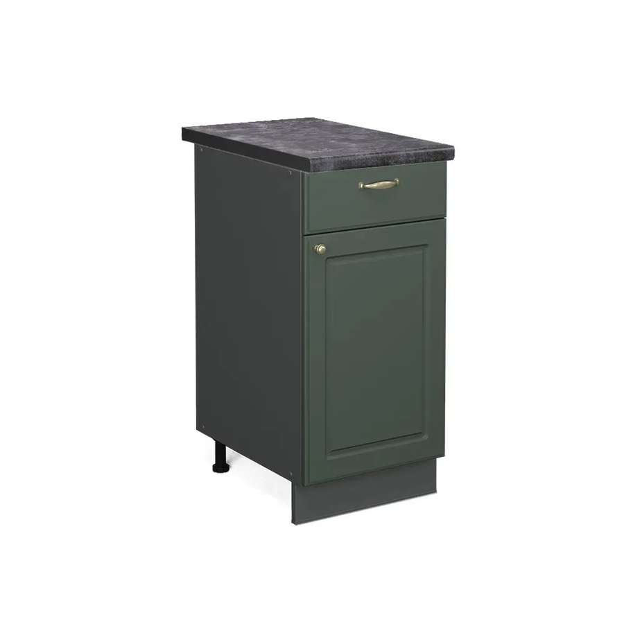 Vicco Küchenunterschrank Fame-Line Landhausstil in Grün-Gold und Anthrazit mit Soft-Close-Türen, B: 40 cm, T: 60 cm, H: 82 cm - Bild 2