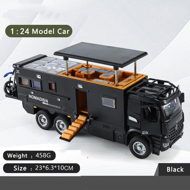 Benz Nomadison RV Modell Geländewagen, 1:24, mit Licht und Sound, schwarz - Bild 1