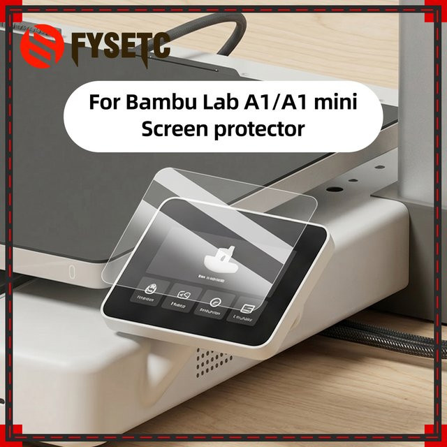 Bambu Lab Displayschutzfolie für 3D-Drucker A1, A1mini, P2S, P15, X1Series und HSeries, hochauflösend und kratzfest, transparent - Bild 1