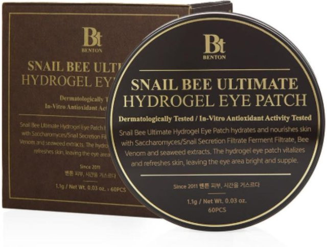 Benton SnailBee Ultimate Hydrogel Augenmasken, 60 Stück, mit Schneckenschleim & Bienengift - Bild 1