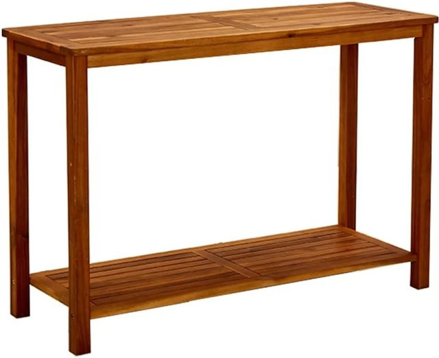vidaXL Garten Konsolentisch aus Massivholz Akazie in Braun, B/T/H: 110 x 40 x 75 cm - Bild 1