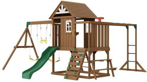 VEVOR Wooden Swing Set Spielplatzset mit Rutsche und Sandkasten - Bild 1