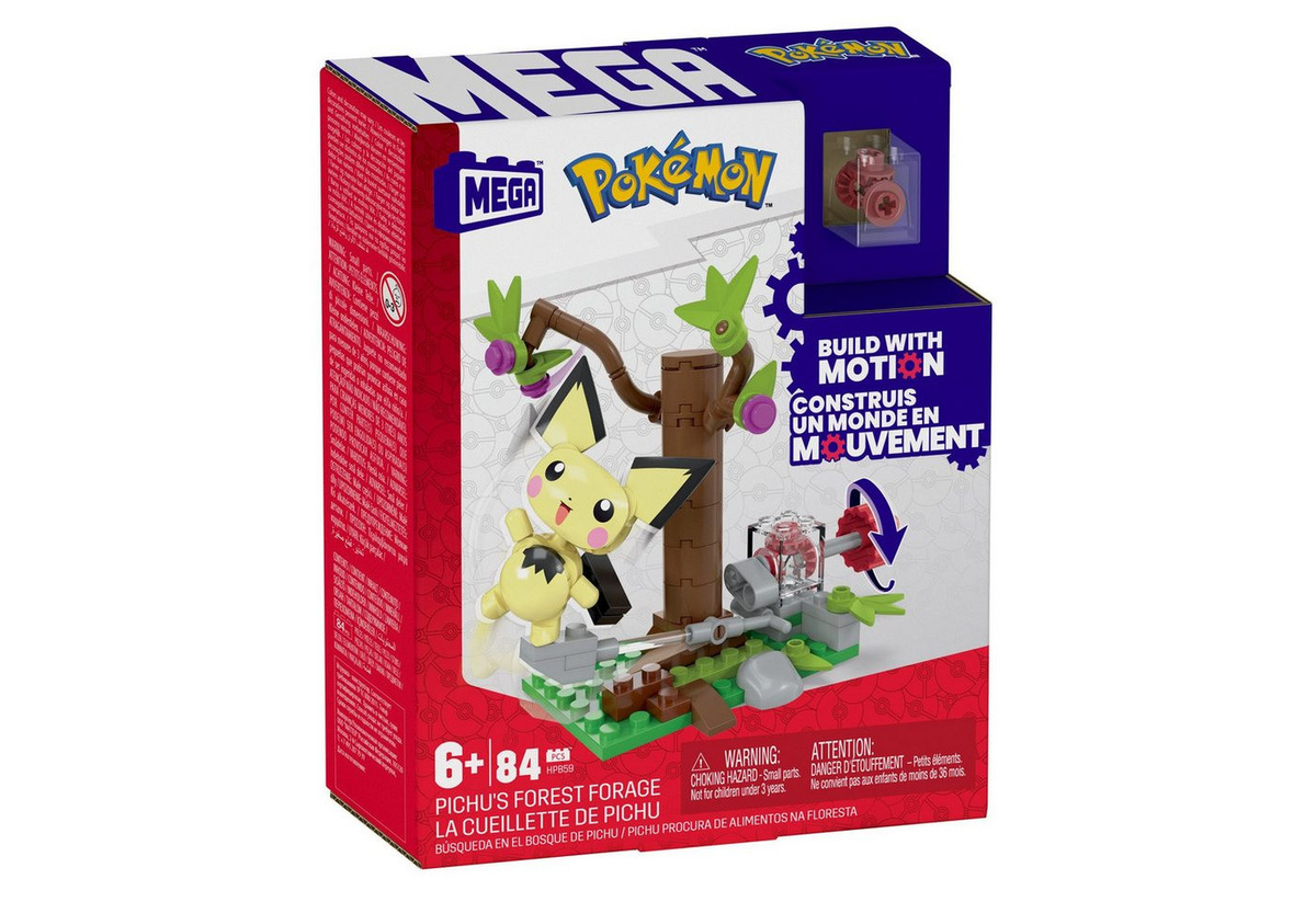 Mattel MEGA Pokémon Pichus Wald-Futtersuche Bauset mit 74 Teilen - Bild 1