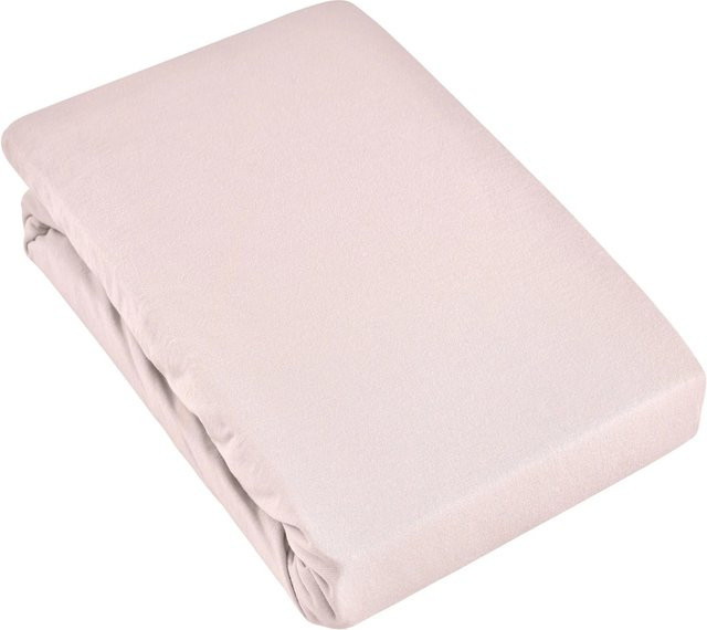 Modern Living Spannbetttuch Basic aus Jersey in Hellrosa, B/T: 90 x 200 cm - Bild 1