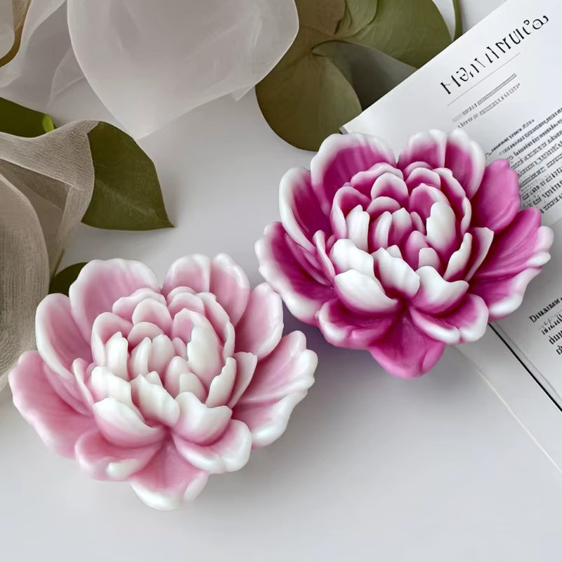 Silikonform Rose von LONTL in Pink für DIY 3D Blumen, Kerzen, Gips, Harz oder Seife - Bild 2