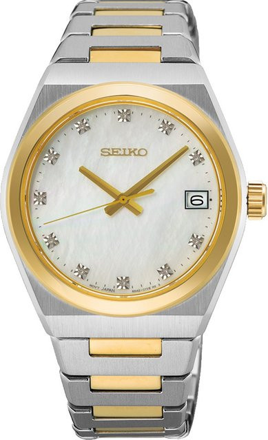 Seiko Armbanduhr, Diamant, Quarz, Edelstahl, 34 mm, Damen - Bild 1