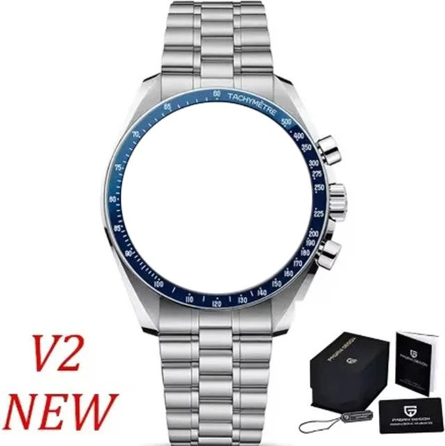 PAGANI DESIGN Armbanduhr, Quarz, Edelstahl, blau, Herren - Bild 1