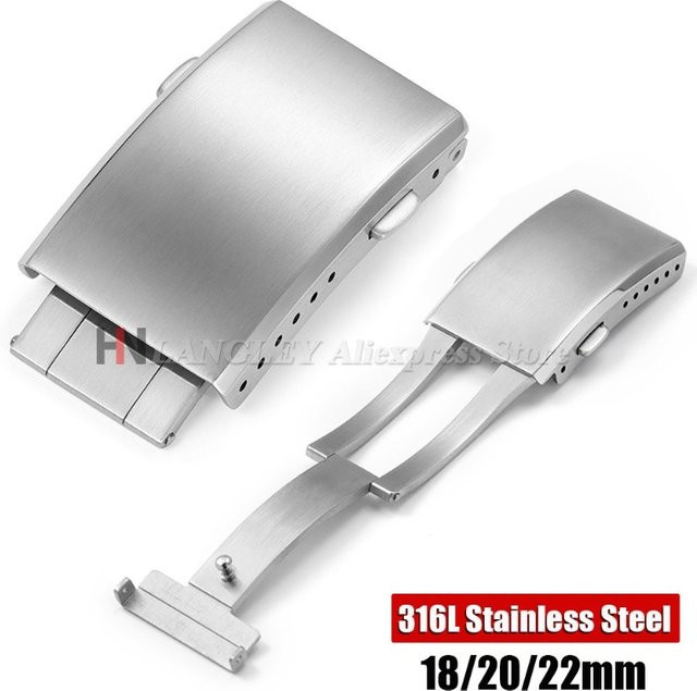 Uhrenarmband-Verschluss langley, Edelstahl, Silber, Unisex - Bild 1
