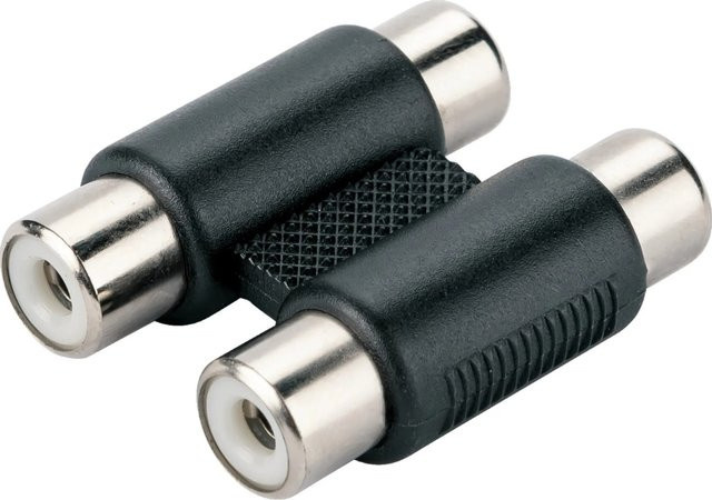 Schwaiger Cinch-Adapter 2-fach in Schwarz - Bild 1