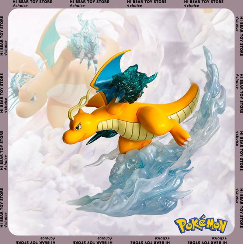 Bandai Dragonite Anime Figur aus PVC, orangefarbene Statue für die Desktop-Dekoration, Höhe: 16 cm - Bild 1