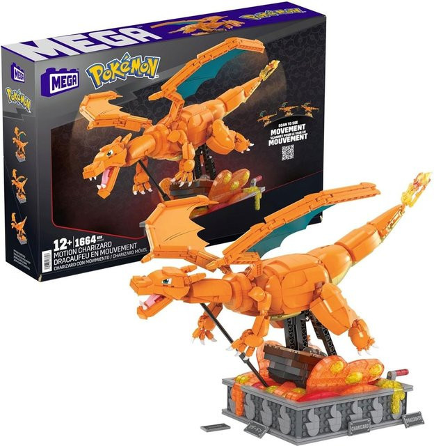 Mattel Pokémon Glurak Bauset 1664 Teile - Bild 1