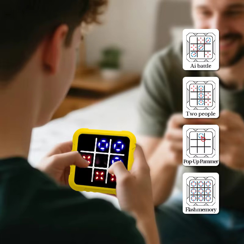 oenas Tic-Tac-Toe-Spiel, Elektronisches Logik-Brettspiel, Zweispieler - Bild 4