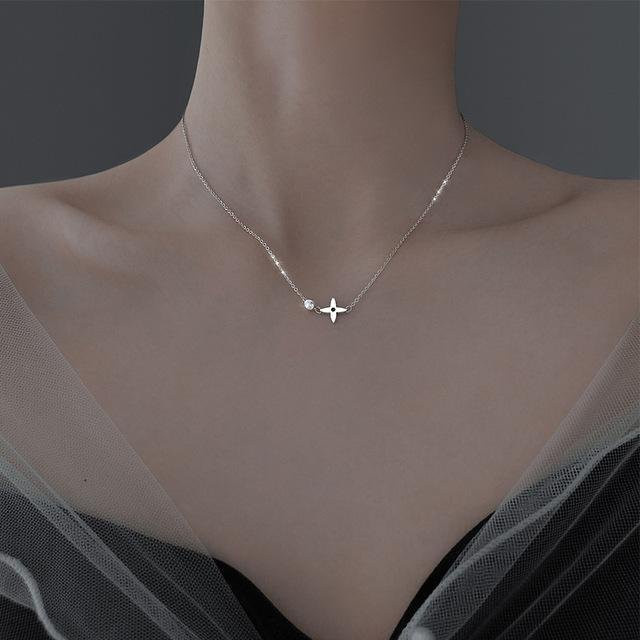 Halskette 925 Silber, Kristall, Zirkonia, Damen - Bild 1