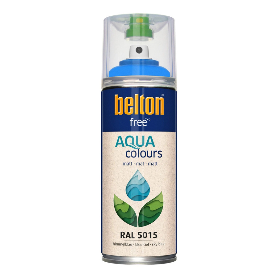 Belton Free AQUAcolours Buntlack RAL 5015 Himmelblau matt, wasserbasiert, 400 ml - Bild 2