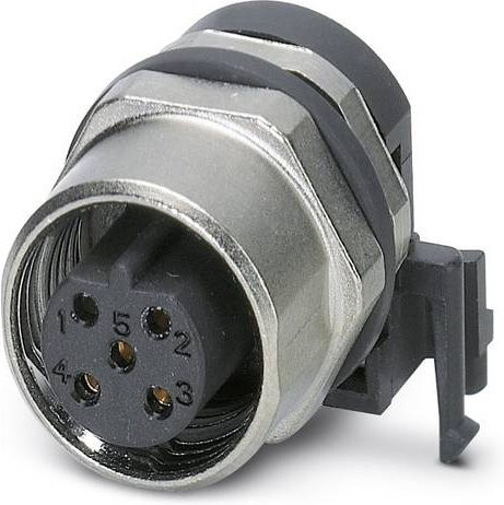 Phoenix Contact 1436576 Sensor-Aktor-Einbausteckverbinder M12 Buchse, 5-polig, Farbe: Silber, Schraubanschluss - Bild 1