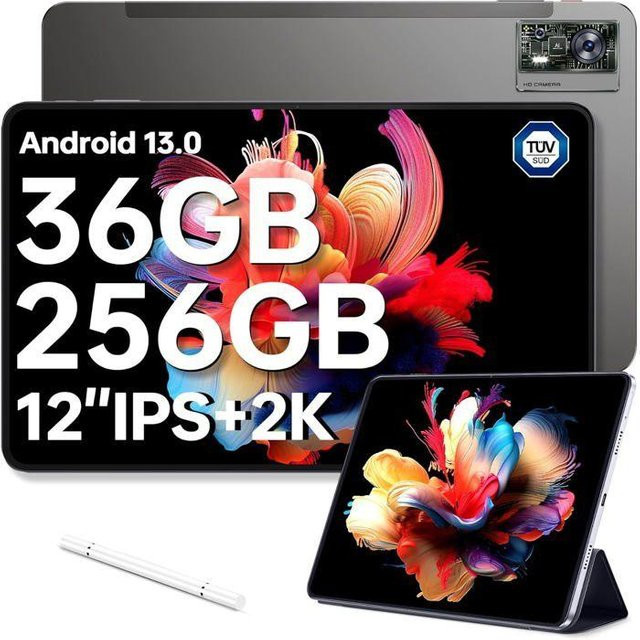 OUKITEL OT5 Tablet in Grau mit 12,0 Zoll 2.4K IPS Display, 36 GB RAM, 256 GB ROM, 11000 mAh Akku und 4G LTE Unterstützung - Bild 1