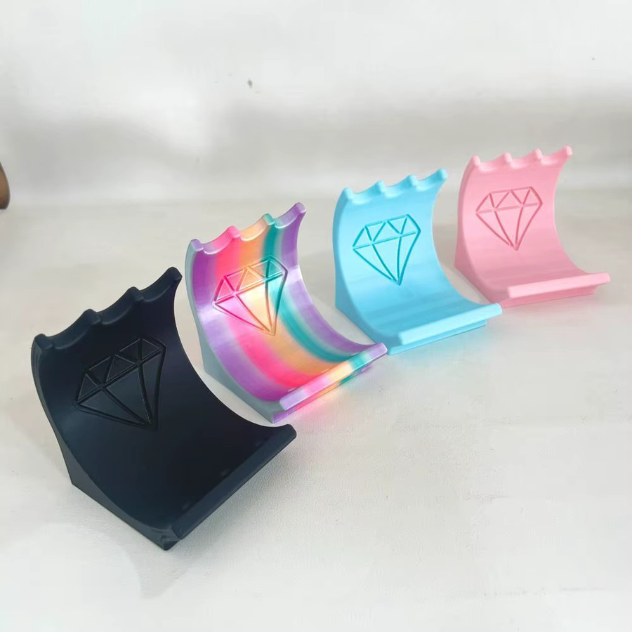Kreativer Diamant-Malerei-Stifthalter aus Kunststoff mit drei Löchern in Multicolour - Bild 1