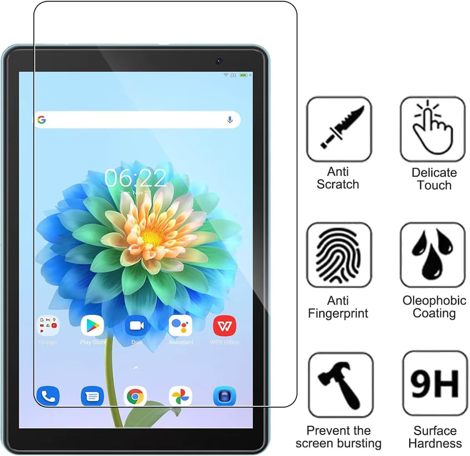 Blackview Displayschutzfolie aus gehärtetem Glas für Tab 5 / Tab 50 WIFI 8,0 Zoll, transparent, bruchsicher und kratzfest - Bild 2