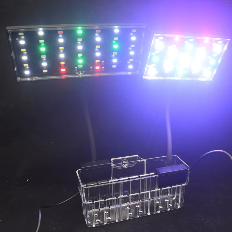 TUNFAN USB Aquarium LED-Licht in Schwarz mit Vollspektrum, dimmbarer Helligkeit, Timer und 360 Grad drehbarer RGB-Beleuchtung für Pflanzenwachstum - Bild 4