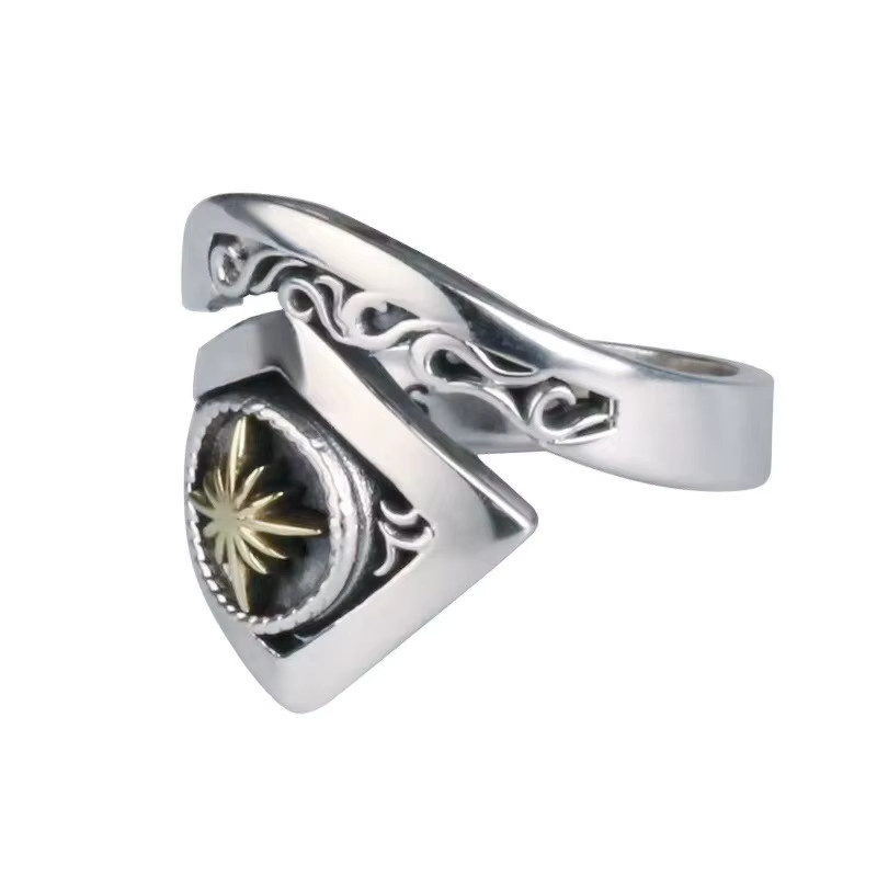 Everoyal Ring 925 Silber, Gold, Vintage, Herren - Bild 1