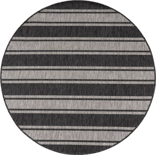 In- & Outdoor-Teppich Romana rund, Grau, Durchmesser: 80 cm - Bild 1