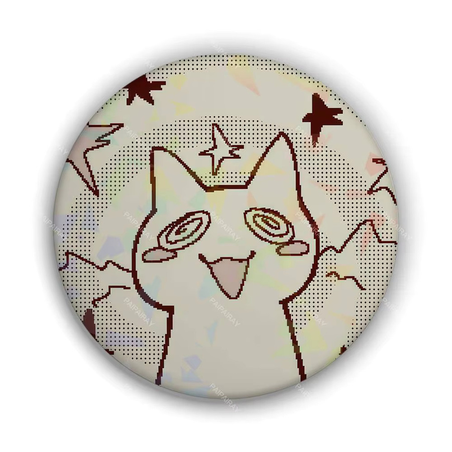 STERN Katzen-Abzeichen-Set mit Stern-Motiv in Multicolour, Glasglanz-Broschen für Rucksack und Kostüm - Bild 4