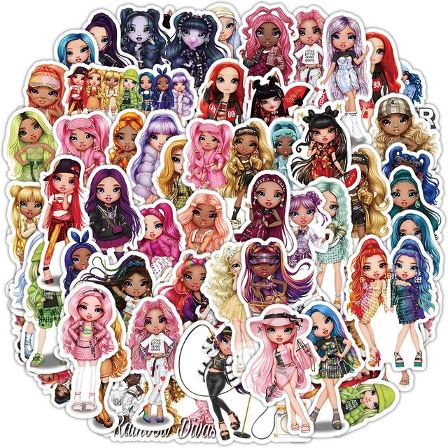 Bandai Cartoon Regenbogen Puppe Aufkleber, 50 Stück - Bild 1