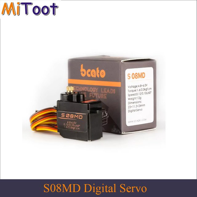 Bcato S08MD Digital Servo, Hochdrehmoment, Metallgetriebe, Mini Servo - Bild 1