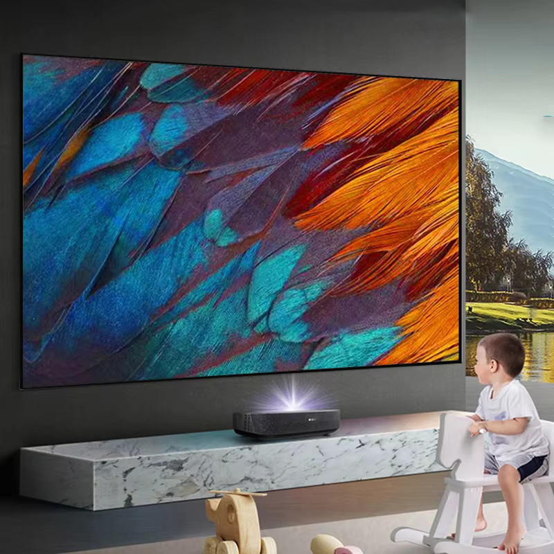 Yovanxer ALR UST T Prisma Rahmenlose Projektionswand für Ultra Short Throw Projektoren, 80 Zoll, 4K UHD Anti-Licht Leinwand für dein Heimkino - Bild 2