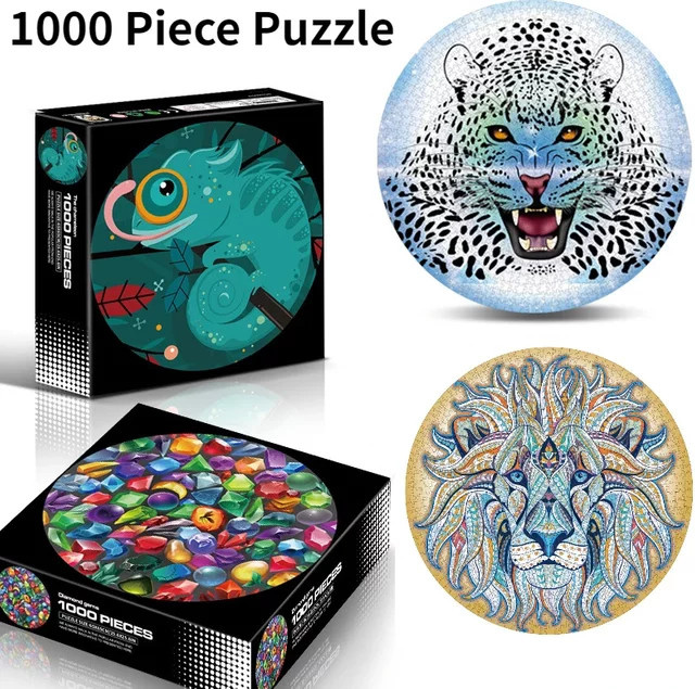 MaxRenard Tier- und geometrische Formgemälde, Puzzle, 1000 Teile - Bild 1