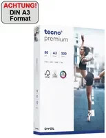 tecno Kopierpapier Premium A3, weiß, 80 g/m², 500 Blatt, FSC-zertifiziert - Bild 1