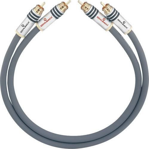 Oehlbach NF 14 MASTER Cinch Audio Anschlusskabel mit vergoldeten Steckkontakten, Farbe Anthrazit, Länge: 4,25 m - Bild 1