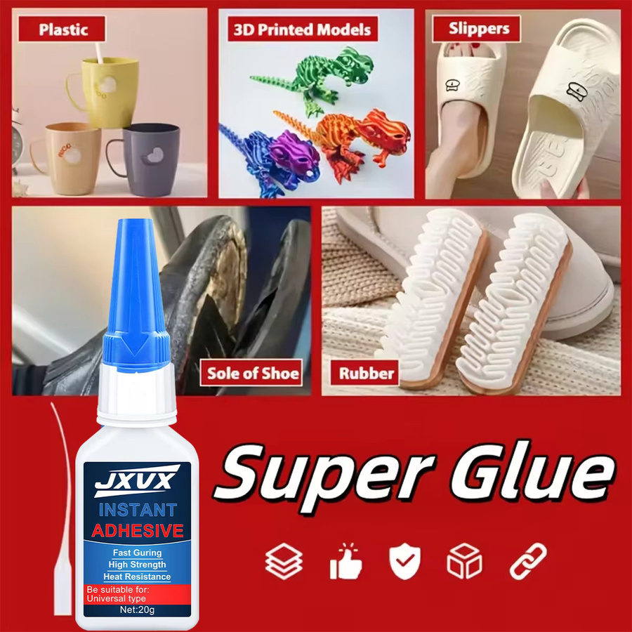 LOOLIFL Professioneller Sekundenkleber Cyanacrylat extra stark in Transparent oder Schwarz für Metall, Kunststoff, Holz und Glas - Bild 2