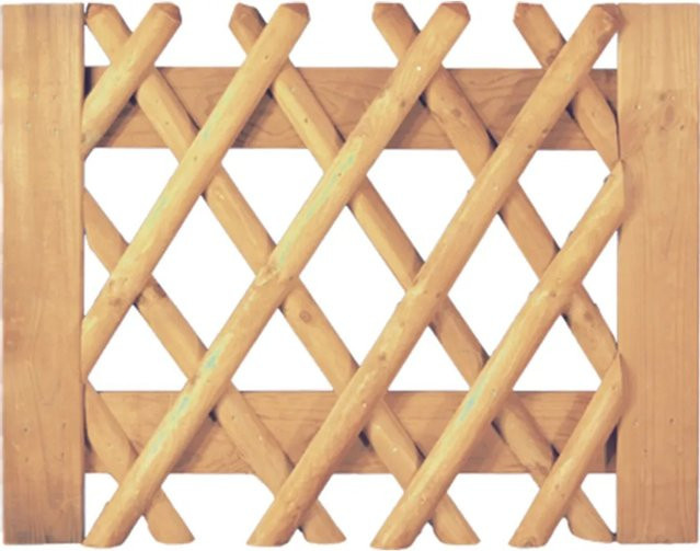 T & J Jägerzaun Tor aus Nadelholz in Braun, Breite: 100 cm, Höhe: 80 cm - Bild 1