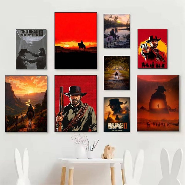 Red Dead Redemption Manga-Poster als Wandaufkleber, Mehrfarbig, B/H: 15 x 15 cm - Bild 1