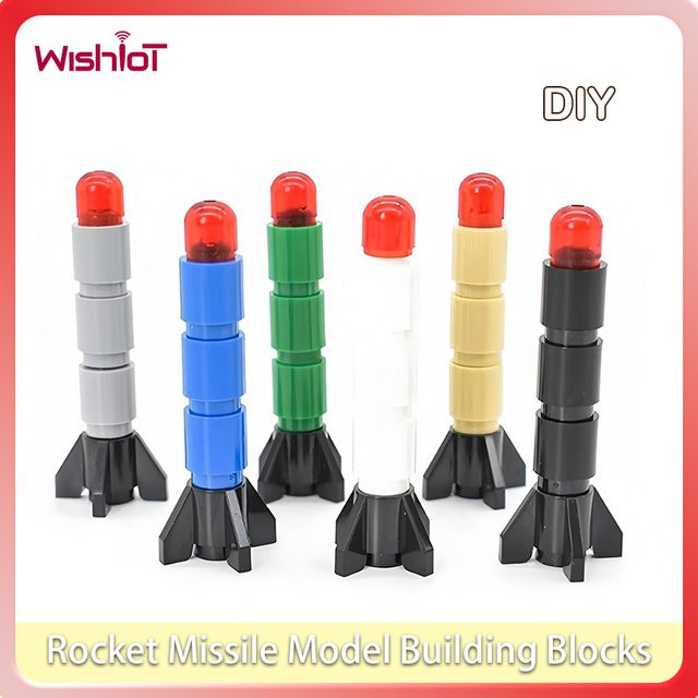 Wishiot Raketen Launcher MOC Bausteine Set mit Mini Bricks für kreative Weltraum-Fahrzeuge in Multicolour - Bild 1