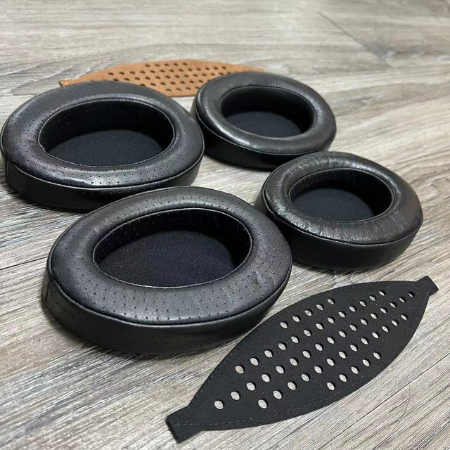 Echte Schaffellleder Ohrpolster für HIFIMAN ANANDA Edition XS Arya BT Nano Susvara HE1000SE HE1000V2 Kopfhörer in Schwarz oder Braun - Bild 1