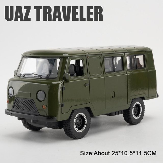 Linyi toy car Russland Uaz Reisende Jäger Miniaturauto, 1:18, Diecast Modell, mit Licht und Sound, ab 14 Jahren - Bild 1