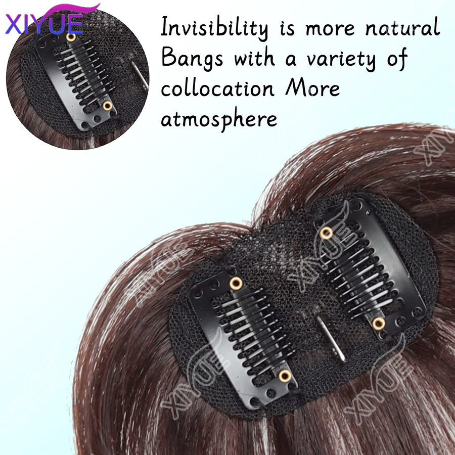 XIYUE Air Bangs Clip-In Haarverlängerung, Synthetische Faser, Unisex - Bild 3