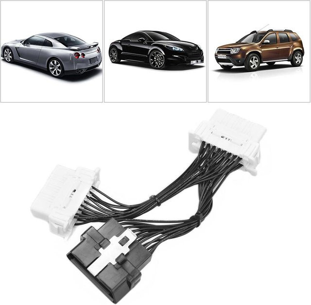 CosyHome OBD2 Splitter Verlängerungskabel 16 Pin Adapter, schwarz - Bild 1