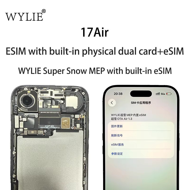 WYLIE eSIM-Konvertierungslösung für iPhone 17 Air zur Integration von MEP Single-SIM-Karten mit Super Snow IC für Reparaturzwecke - Bild 3