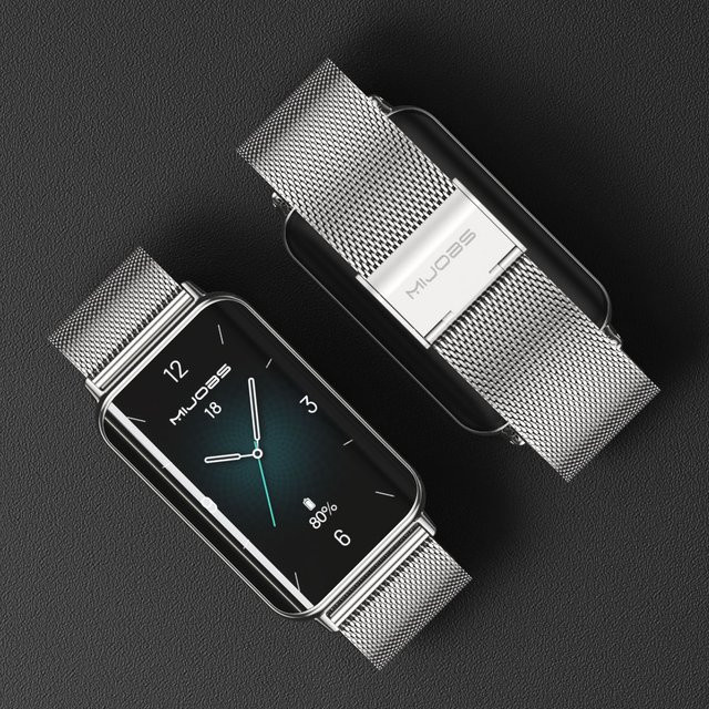 MIJOBS Uhrenarmband Milanese, Edelstahl, Silber, Huawei Honor Band 9, Unisex - Bild 1