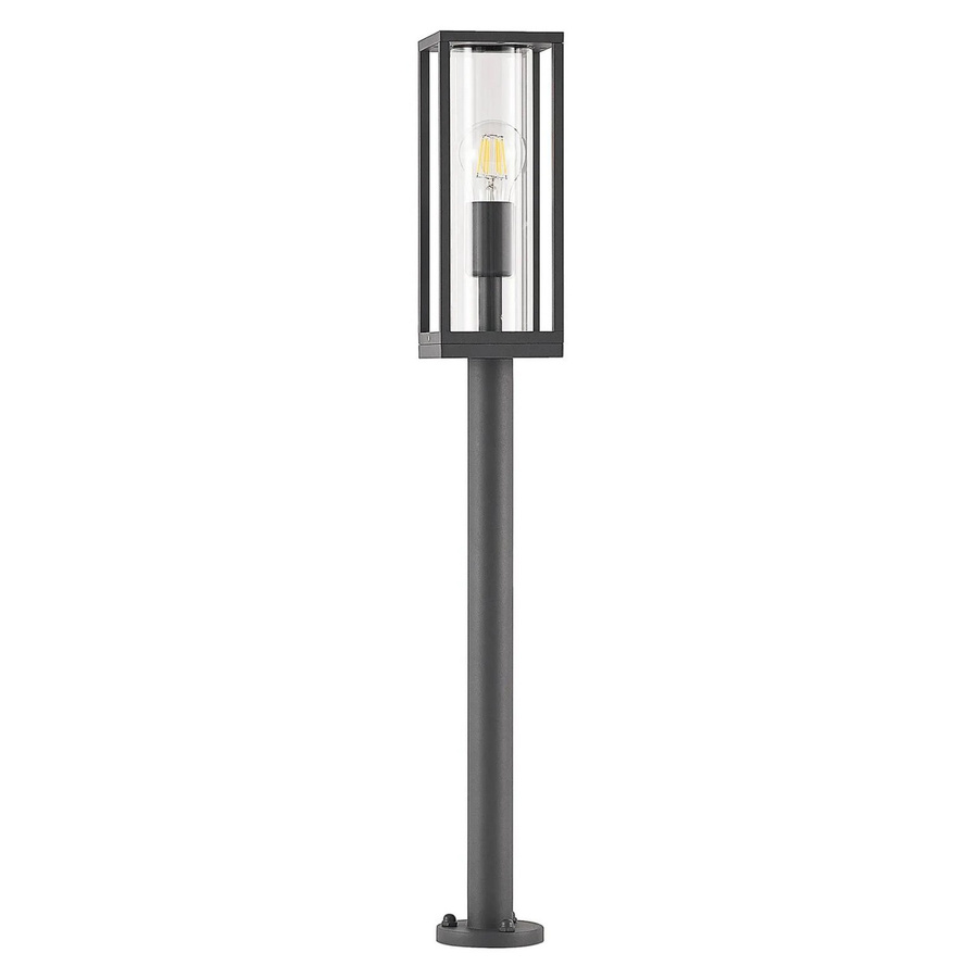 Lindby Außenleuchte Giavanna Modern Schwarz aus Aluminium mit Glas und E27 Fassung - Bild 2