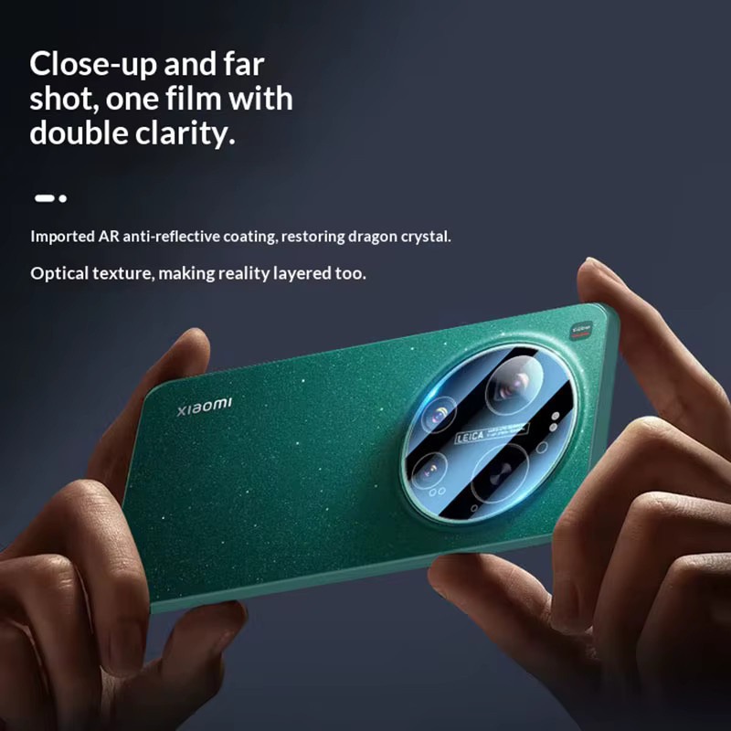Xiaomi 17 Ultra Kameralinsen-Schutzfolie aus Glas mit Installations-Locator in Schwarz und Transparent - Bild 3